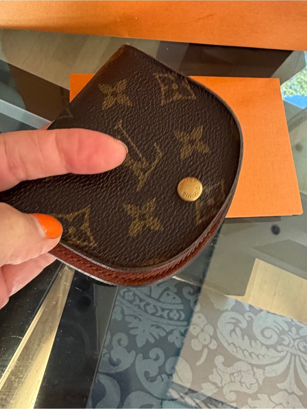 Louis Vuitton Monogram Canvas Key & Card Pouch in Brown